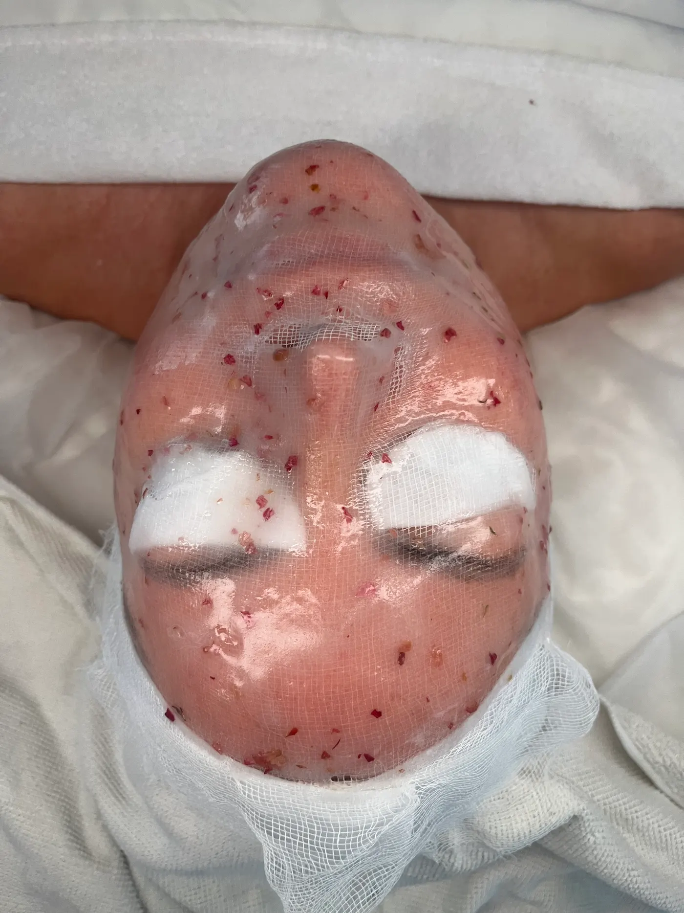 Botanical hydro mask ritual with rose petals