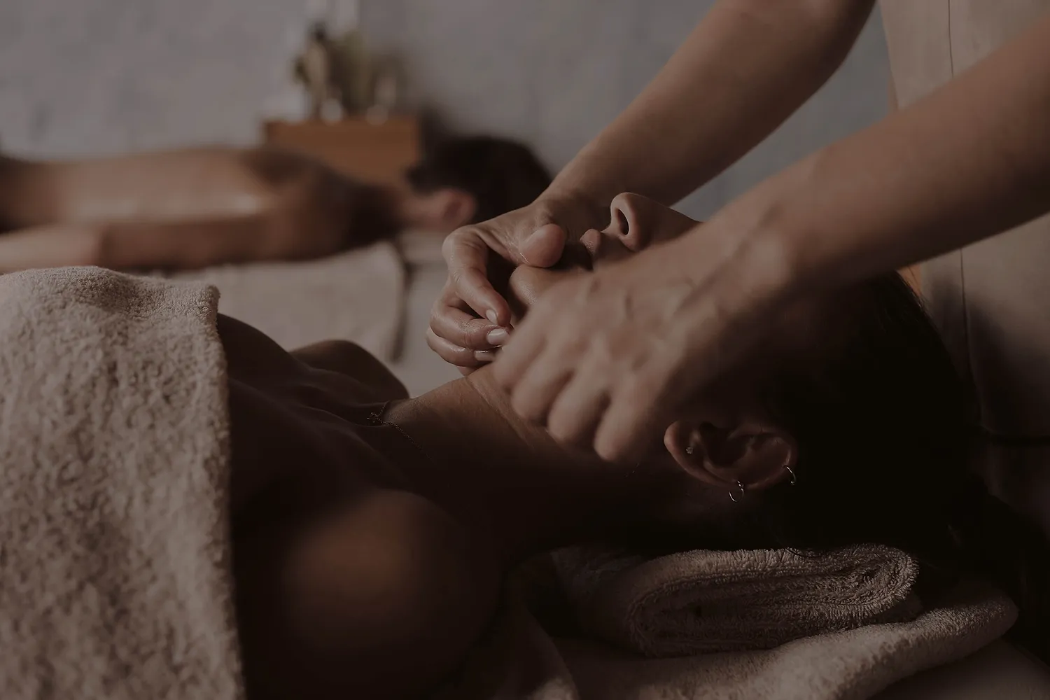 Warm candlelit back and body treatment
