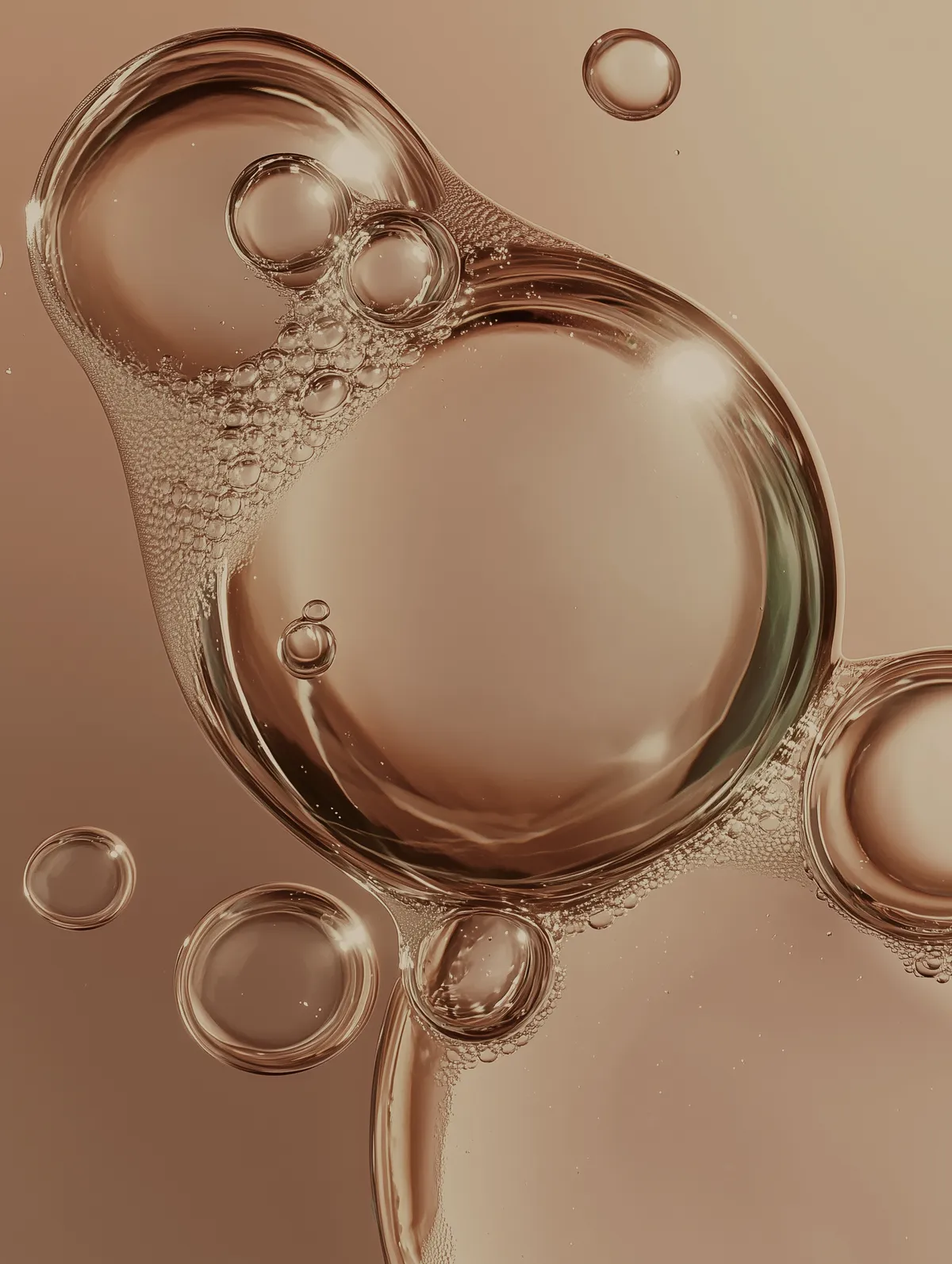 Golden collagen serum texture